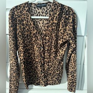 DOLCE & GABBANA leopard print cardigan